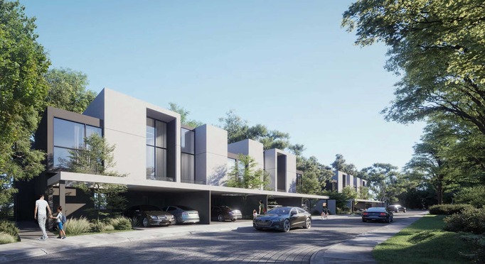 Modern villas within a secure Dubai gated community designed for families, homeowners and property investors
