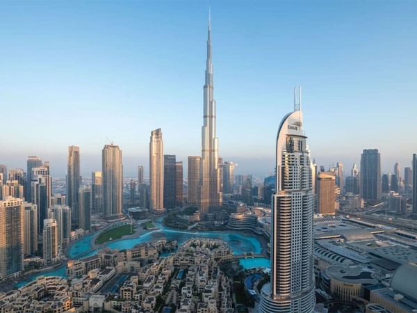 Downtown Dubai skyline showcasing investment opportunities near Burj Khalifa